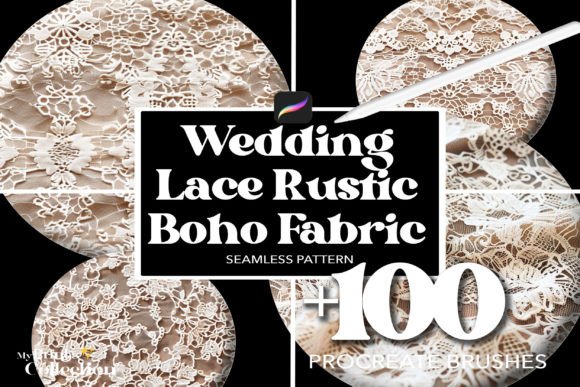 100 Procreate Wedding Lace Rustic Boho: Elevating Digital Art with Textured Elegance