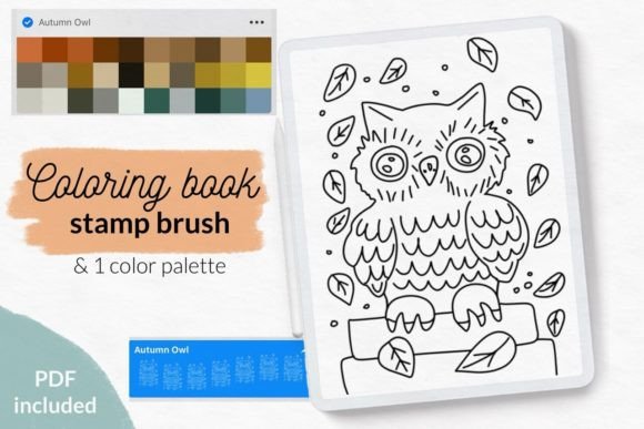 Autumn Owl with Books Stamp Brush: A Practical Guide for Procreate Users