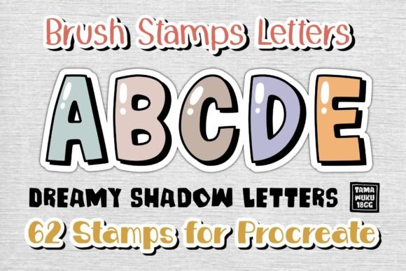 Dreamy Shadow Letters Brush Stamp: Elevating Digital Typography