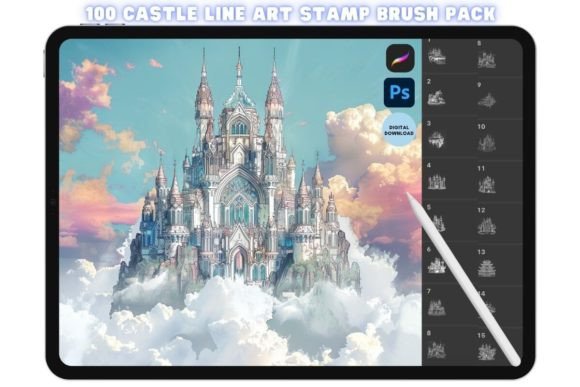 Elevating Digital World-Building: The Impact of the Procreate Photoshop Castle Brush Pack