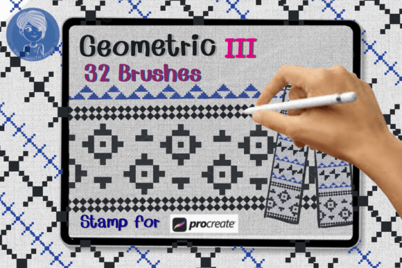 Geometric III Brush Stamp Procreate