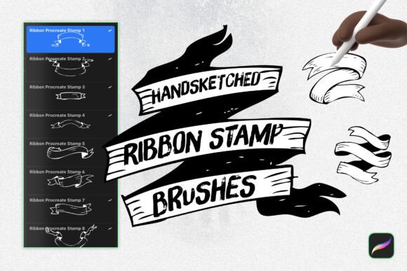 Handsksketched Ribbon Procreate Stamps: A Practical Review