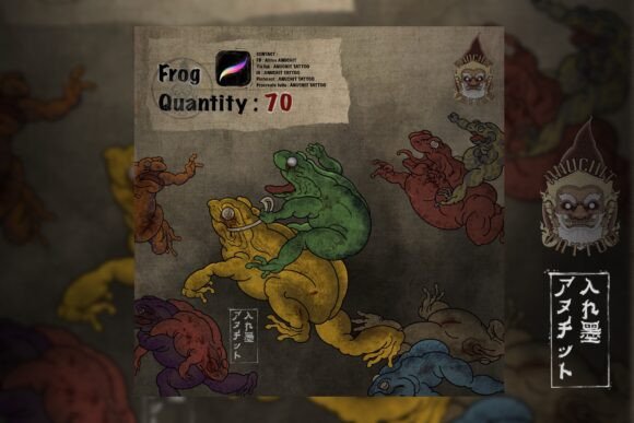 Mastering Japanese Tattoo Art: The Power of the 70 Frog Traditional Procreate Brush Set