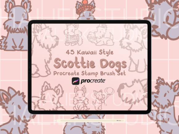 Scottie Dog Procreate Stamp Brush Set: A Creative Solution for Digital Artists