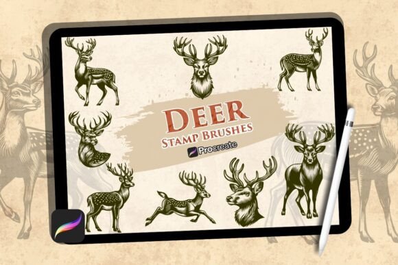 Unleash Your Creativity with the Deer Brush Stamp Set for Procreate