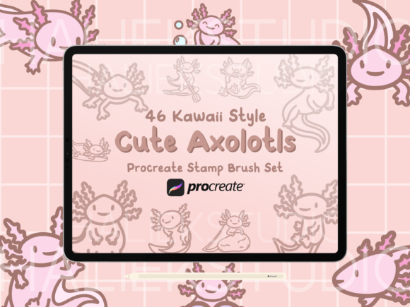 Unlocking Creativity with the Axolotls Procreate Stamps Brush Set