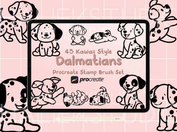 Unlocking Creativity with the Dalmatian Procreate Stamp Brush Set