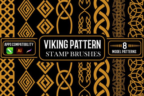 Viking Stamp Set for Procreate, Cdr Ai: Unlocking Norse Aesthetics in Digital Design