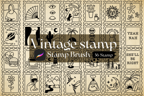 Vintage Stamp: A Sketch Style Procreate Brush Evaluation